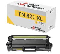 Pulpo Cartucho - Toner Genérico TN-821 XL Amarillo Compatible con Brother TN821 XL / TN821XLY - Valido para Impresoras HL L9430CDN, HL L9470CDN, MFC L9470CDN, MFC L9470CDN