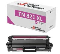 Pulpo Cartucho - Toner Genérico TN-821 XL Magenta Compatible con Brother TN821 XL / TN821XLM - Valido para Impresoras HL L9430CDN, HL L9470CDN, MFC L9470CDN, MFC L9470CDN