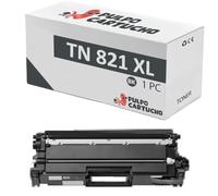 Pulpo Cartucho - Toner Genérico TN-821 XL Negro Compatible con Brother TN821 XL / TN821XLBK - Valido para Impresoras HL L9430CDN, HL L9470CDN, MFC L9470CDN, MFC L9470CDN