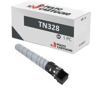 Pulpo Cartucho - Toner Genérico TN328 Negro Compatible con Konica Minolta AAV8150 / TN-328K - Valido para Impresoras Bizhub C250i, Bizhub C300i, Bizhub C360i, Bizhub C7130i