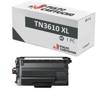 Pulpo Cartucho - Toner Genérico TN3610 XL Negro Compatible con Brother TN-3610XL / TN3610XL / TN 3610XL - Valido para Impresoras HL-L6410DN, MFC-L6910DN