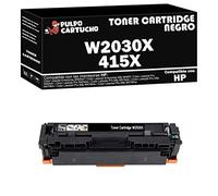 Pulpo Cartucho - Toner Genérico W2030X Negro Compatible con HP 415A, 415X / W2030A, W2030X, W2030 - para Color LaserJet Enterprise M455dn, M480f, Pro M454DN, M454DW, M479DW, M479FDN, M479FDW, M479FNW