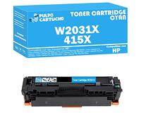 Pulpo Cartucho - Toner Genérico W2031X Cyan Compatible con HP 415A, 415X / W2031A, W2031X, W2031 - para Color LaserJet Enterprise M455dn, M480f, Pro M454DN, M454DW, M479DW, M479FDN, M479FDW, M479FNW