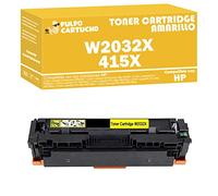 Pulpo Cartucho- Toner Genérico W2032X Amarillo Compatible con HP 415A, 415X / W2032A, W2032X, W2032 -Para Color LaserJet Enterprise M455dn, M480f, Pro M454DN, M454DW, M479DW, M479FDN, M479FDW, M479FNW