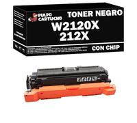 Pulpo Cartucho - Toner Genérico W2120X Negro Compatible con HP W2120X (con Chip) / Ref. 212X - Valido para Color Laserjet Enterprise M554dn / M555dn / Flow MFP M578C