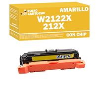Pulpo Cartucho - Toner Genérico W2122X Amarillo Compatible con HP W2122X (con Chip) / Ref. 212X - Valido para Color LaserJet Enterprise M554dn / Color LaserJet Enterprise M555dn / Flow MFP M578C