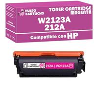Pulpo Cartucho - Toner Genérico W2123A Magenta Compatible con HP W2123A / Ref. 212A con Chip - Valido para Color LaserJet Enterprise M554dn / Color LaserJet Enterprise M555dn / MFP M578C