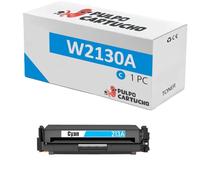 Pulpo Cartucho - Toner Genérico W2131A Cyan Compatible con HP 213A / W2131 - para Color LaserJet Enterprise 5700dn, 6700dn, 6701dn / MFP 6800dn, 5800dn, 5800f / Flow MFP 5800zf, 6800zfw+, 6800zf