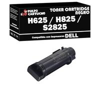 Pulpo Cartucho - Toner H625 / H825 / S2825 Negro Compatible con DELL Ref. 593-BBSB - Valido para Impresoras H625cdw / H820 Series / H825 / H825cdw / S2825cdn