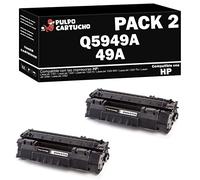 Pulpo Cartucho - Toner Q5949A Negro Compatible con HP Q5949A / Ref. 49A - Pack 2 - Valido para Impresoras Laserjet 1160/1320 / 1320 N / 1320 NW / 1320 TN / 3390/3392