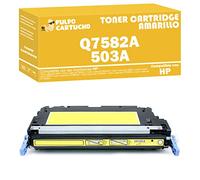 Pulpo Cartucho - Toner Q7582A Amarillo Compatible con HP Q7582A / Ref. 503A - Valido para Impresoras Color Laserjet 3800 / 3800dn / 3800dtn / 3800n / CP3505 / CP3505dn / CP3505n / CP3505x / CP3505xh