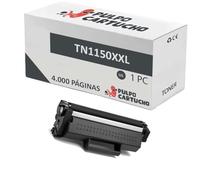 Pulpo Cartucho - Toner TN1150XXL Negro Compatible con Brother TN-1150-XXL - Valido para Impresoras DCP L1640W/L1642W/L1642WXL/L1660W, HL L1240W/L1242W/L1242WXL