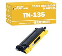 Pulpo Cartucho - Toner TN135 Amarillo Compatible con Brother TN-135 / TN-130 / Ref. TN135Y - Valido para Impresoras DCP 9040, 9042, 9045 / HL 4040, 4050, 4070 / MFC 9440, 9445, 9450, 9843