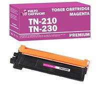 Pulpo Cartucho - Toner TN210 / TN230 Magenta Compatible con Brother TN-230 / TN-210 / Ref. TN230M - Valido para Impresoras DCP 9010 / HL 3000, 3040, 3045, 3070, 3075 / MFC 9120, 9125, 9320, 9327