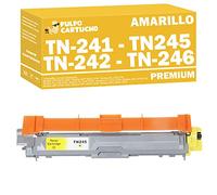 Pulpo Cartucho - Toner TN241 / TN242 / TN245 / TN246 Amarillo Compatible con Brother TN-241, TN-242, TN-245, TN-246 / Ref. TN245Y -Para DCP 9015, 9020 / HL 3140, 3150, 3170 /MFC 9130, 9140, 9330, 9340