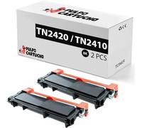 Pulpo Cartucho Toner TN2420 Compatible con Brother TN2420 Cartuchos de tóner para Impresoras MFC-L2710DW HL-L2310D HL-L2350DW HL-L2370DN HL-L2375DW DCP-L2530DW MFC-L2710DN L2730DW (2 Unidades)