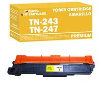 Pulpo Cartucho - Toner TN243 / TN247 Amarillo Compatible con Brother TN-243 / TN-247 / Ref. TN247Y / TN243Y - Valido para Impresoras DCP L/HL L/MFC L