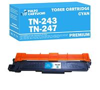 Pulpo Cartucho - Toner TN243 / TN247 Cyan Compatible con Brother TN-243 / TN-247 / Ref. TN247C / TN243C - Valido para Impresoras DCP L/HL L/MFC L