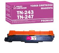 Pulpo Cartucho - Toner TN243 / TN247 Magenta Compatible con Brother TN-243 / TN-247 / Ref. TN247M / TN243M - Valido para Impresoras DCP L/HL L/MFC L