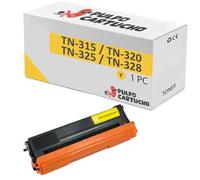 Pulpo Cartucho - Toner TN315 / TN320 / TN325 / TN328 Amarillo Compatible con Brother TN-315 / TN-320 / TN-325 / TN-328 - Valido para Impresoras DCP/HL/MFC