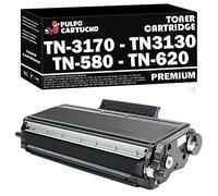 Pulpo Cartucho - Toner TN3170 Compatible con Brother TN-3170 / TN-3130 / TN-580 / TN-620 / TN-650 - Valido para DCP 8060, 8065 / HL 3145, 5200, 5240, 5250, 5270, 5280 / MFC 8460, 8670, 8860, 8870