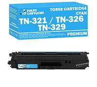 Pulpo Cartucho - Toner TN321 / TN326 / TN329 Cyan Compatible con Brother TN-321 / TN-326 / TN-329 / Ref. TN326C - Valido para Impresoras DCP L/HL L/MFC L