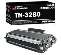 Pulpo Cartucho - Toner TN3280 Negro Compatible con Brother TN-3280 - Valido para Impresoras DCP 8070, 8080, 8085, 8800, 8880, 8890 / HL 5300, 5340, 5350, 5370, 5380 / MFC 8370, 8380, 8880, 8885, 8890