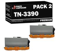 Pulpo Cartucho - Toner TN3390 Negro Compatible con Brother TN-3390 - Valido para Impresoras DCP 8250 / HL 6100, 6180 / MFC 8900, 8910, 8951