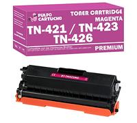Pulpo Cartucho - Toner TN421 / TN423 / TN426 Magenta Compatible con Brother TN-421 / TN-423 / TN-426 / Ref. TN426M / TN423M / TN421M - Valido para Impresoras DCP L8410 / HL L8260, L8360, L8690