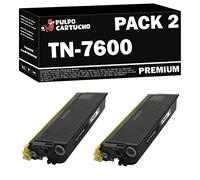 Pulpo Cartucho - Toner TN7600 Negro Compatible con Brother TN-7600 - Pack 2 - para DCP 8020, 8025 / HL 1600, 1630, 1640, 1650, 1670, 1800, 1850, 1870, 5000, 5030, 5040, 5050, 5070 / MFC 8420, 8821