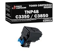 Pulpo Cartucho - Toner TNP48 Negro Compatible con Konica Minolta TNP48K / Ref. A5X0150 - Valido para Impresoras Konica Minolta Bizhub C3350 / Konica Minolta Bizhub C3850