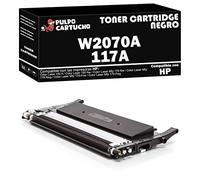 Pulpo Cartucho - Toner W2070A (con Chip) Negro Compatible con HP W2070A (con Chip) / Ref. 117A - Valido para Impresoras Color Laser 150 A / 150 NW/MFP 178 NW, 178 Nwg, 179 Fnw, 179 Fwg