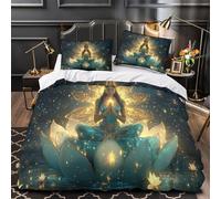 Pulpo de aguas profundas Funda de Edredón Cierre de Cremallera Oculta Juego de 3 Piezas Suave Estampado 3D con Fundas de Almohada Suave Marine de fantasía Funda Edredon for Adultos King（220x240cm）