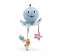 Pulpo de peluche Octily 18x14cm incl. 3 figuritas en caja de regalo 23,5x17x13,5cm azul - Juguete blando de animales con elementos de agarre - Juguete de baño para bebés para agarrar y jugar - 61345