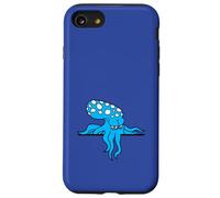 Pulpo detrás de la pared valla signo bolsa se ve cómic enojado divertido Carcasa para iPhone SE (2020) / 7 / 8