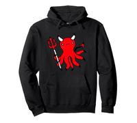 Pulpo Diablo Infierno Satanás Mal Purgatorio Travieso Cómic Divertido Sudadera con Capucha