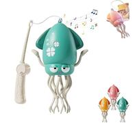Pulpo Eléctrico Bailarín y Gateante, Pulpo Electrónico Loco Que Gatea y Baila Automáticamente, Pulpo Explorador con Tentáculos, Pulpo Mágico Que Se Balancea, Pulpo Maravilloso(Verde)
