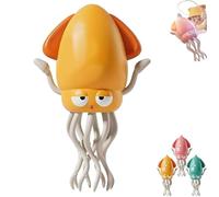 Pulpo Eléctrico Bailarín y Gateante, Pulpo Electrónico Loco Que Gatea y Baila Automáticamente, Pulpo Explorador con Tentáculos, Pulpo Mágico Que Se Balancea, Pulpo Maravilloso(Yellow Fishing Rod)