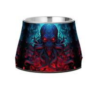 Pulpo Enojado Abstracto Rojo Cuencos Antideslizantes de Acero Inoxidable para Perros Comederos Agua Apilables para Cachorros