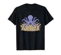 Pulpo Enojado Kraken Monstruo Marino Ola Océano Camiseta