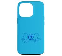 Pulpo Equipo Sosteniendo Pelota Fútbol Fútbol Fan Hobby Club Diversión Carcasa para iPhone 13 Pro