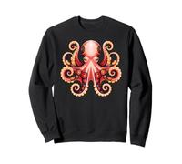 Pulpo Floral Náutico Vibrante Mandala Océano Boho Estética Sudadera