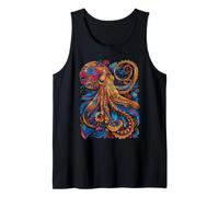 Pulpo Flores Patrón Floral Océano Animal Lover Camiseta sin Mangas