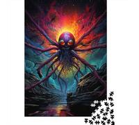 Pulpo Gigante del Abismo Puzzle de 1000 Piezas Papel Puzzle para Adultos Arte Fantástico Decoración Hogar Relajación Regalo Familiar 52x38cm/1000pcs