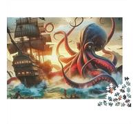 Pulpo Gigante y Naufragio Puzzle de 1000 Piezas para Adultos 70x50cm/1000pcs