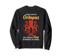 Pulpo Humor Animal Sarcástico Tentáculo Enojado Chiste Océano Sudadera