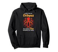 Pulpo Humor Animal Sarcástico Tentáculo Enojado Chiste Océano Sudadera con Capucha