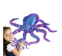 Pulpo Impreso En 3D - Juguete Fidget Articulado, Juguete De Vida Marina | Patrón De Pulpo De Estimulación Táctil, Decoración De Juego Fidget, Decoración De Oficina, Juguetes Sensoriales para Y Adultos