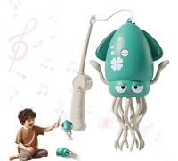 Pulpo Juguete Bebe, HOVCEH Pulpo Juguete Bebe Regalo Niña 1-5 Años con Caña de Pescar, Tummy Time Bebes Juguetes con Luz y Música, Dancing Octopus Toy para Niños y Niñas