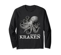 Pulpo Kraken Monstruo Mítico Océano Desata Arte Humor Manga Larga